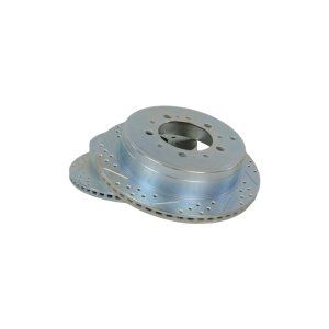 Toyota Tundra Brake Rotors (2) - Rear - Baer Brakes - Claw Performance, Slotted/Drilled - Zinc-Plated - `07-`21